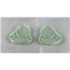 Image 3 : Uranium Green Depression Glass Ashtrays