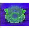 Image 1 : Fenton Uranium Green Depression Glass Swan Bowl