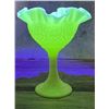 Image 1 : Fenton Persian Medallion Uranium Glass Compote