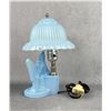 Image 4 : Depression Glass Lady With Harp Boudoir Table Lamp
