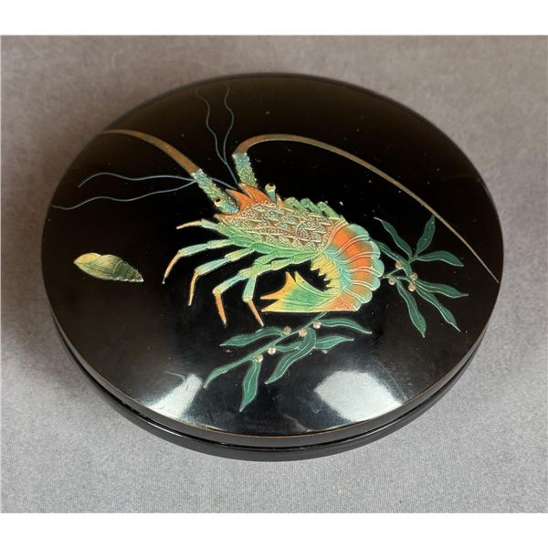 Japanese Ryukyu Lacquer Ware Lobster Box