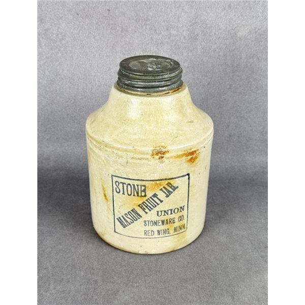 Red Wing Stoneware Half Gallon Mason Fruit Jar