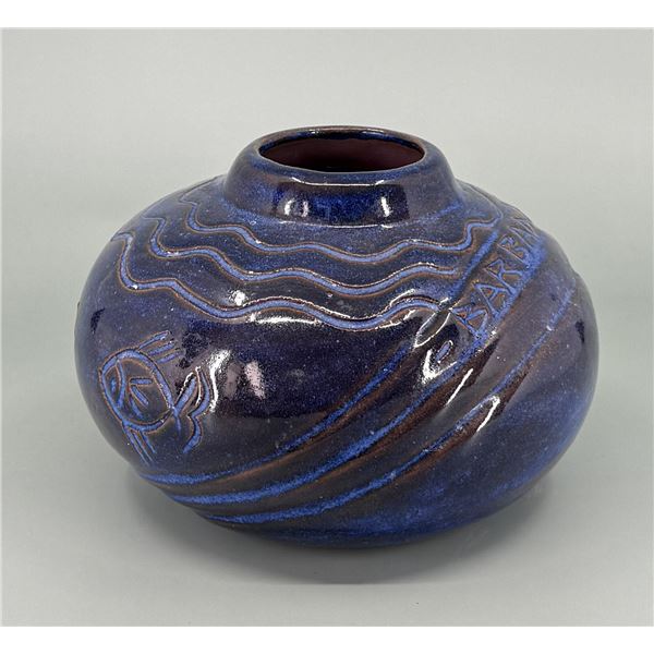 Kim Smith Art Pottery Barbados Souvenir Vase