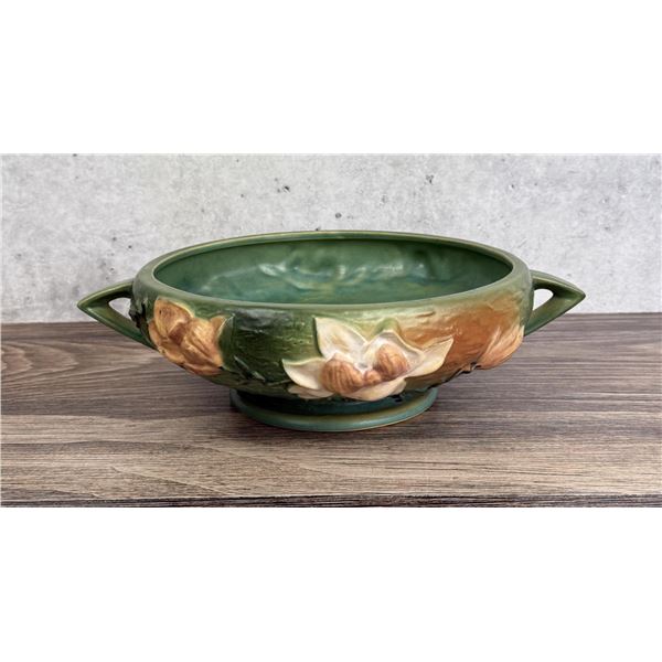 Roseville Pottery Green Magnolia 5-10" Bowl