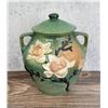 Image 1 : Roseville Green Magnolia Cookie Jar 2-8"
