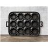 Image 1 : Lodge Cast Iron Turks Head #20 Muffin Pan