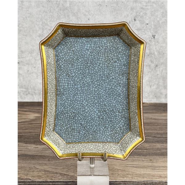 Royal Copenhagen Crackle Glaze Change Key Dish