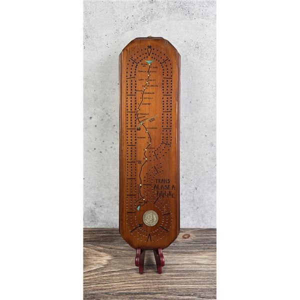 Trans Alaska Pipeline Cribbage Board