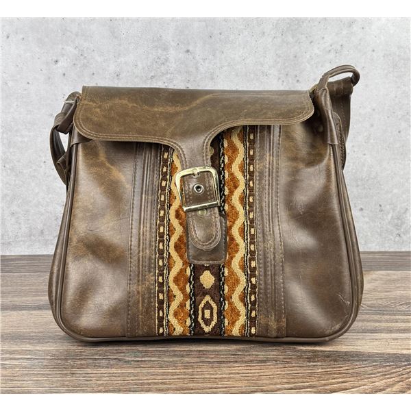 Vintage Naugahyde Hippie Shoulder Bag