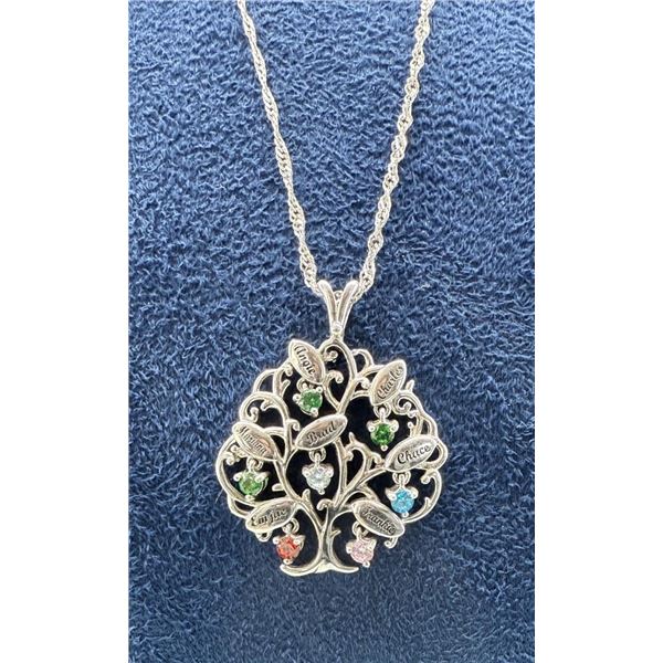 Bradford Exchange Sterling Family Tree Necklace