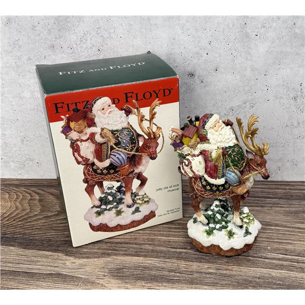 Fitz & Floyd Jolly Ole St. Nick Musical Figurine