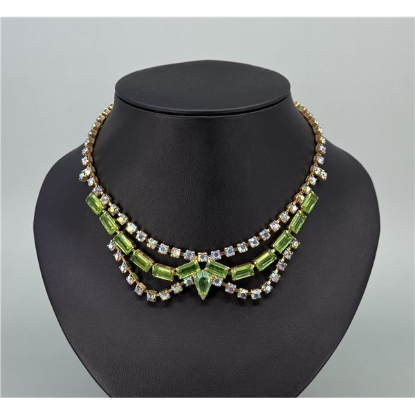 Rhinestone Costume Jewelry Collar Necklace