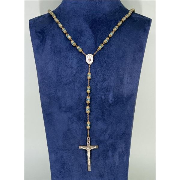 Art Deco Glass Bead Rosary