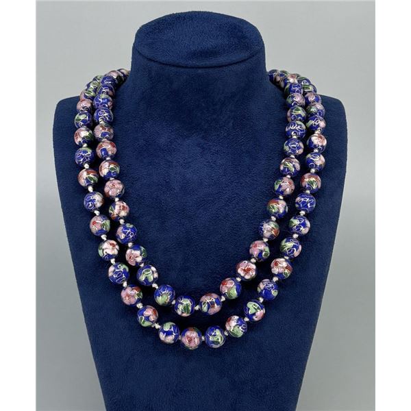Chinese Cloisonne Bead Necklace