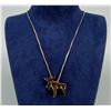 Image 1 : Sterling Silver Moose Necklace