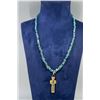Image 1 : Navajo Turquoise Cross Necklace