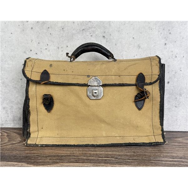 Antique Canvas Briefcase