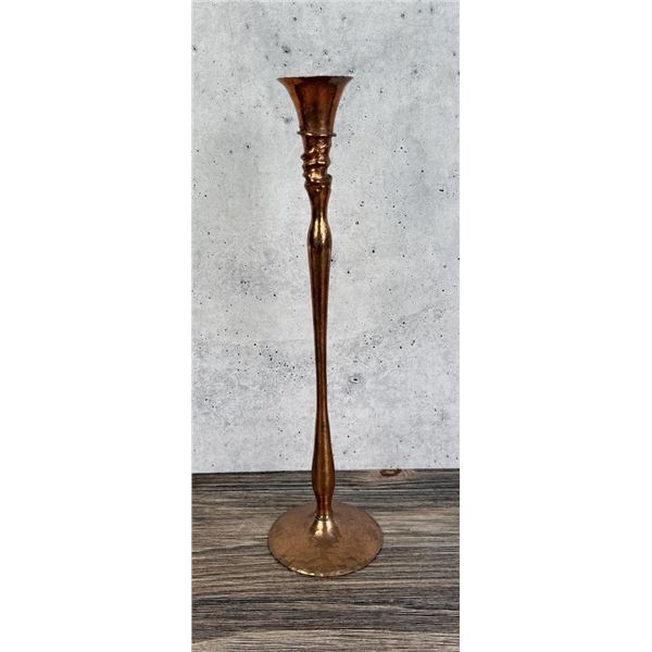 Hessel Studios Hammered Copper Candlestick
