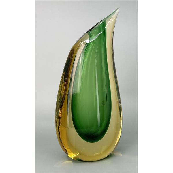Luigi Onesto Sommerso Murano Art Glass Vase