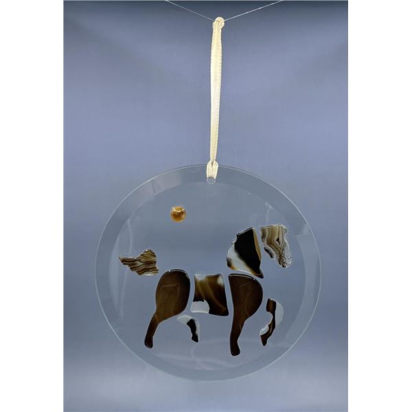 Montana Agate Horse Sun Catcher