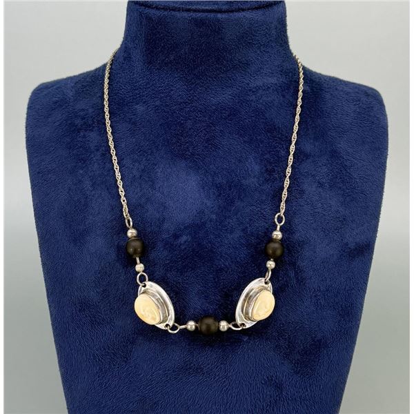 Sterling Silver Montana Bull Elk Tooth Necklace