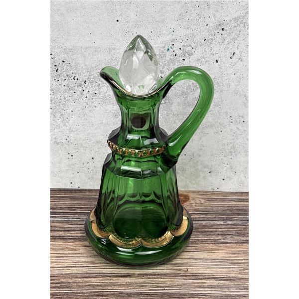 EAPG Green Glass Cruet