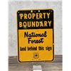 Image 1 : USFS US Forest Service Property Boundary Sign