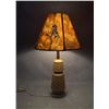 Image 1 : Mid Century Airbrush Painted Shade & Lamp