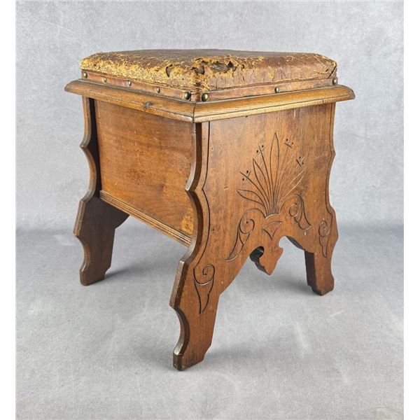 Victorian Eastlake Shoe Shine Stool