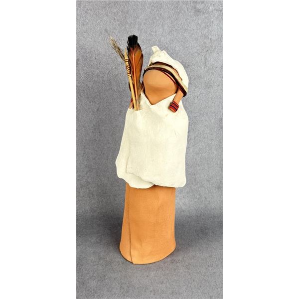 Clay Native American Indian Doll