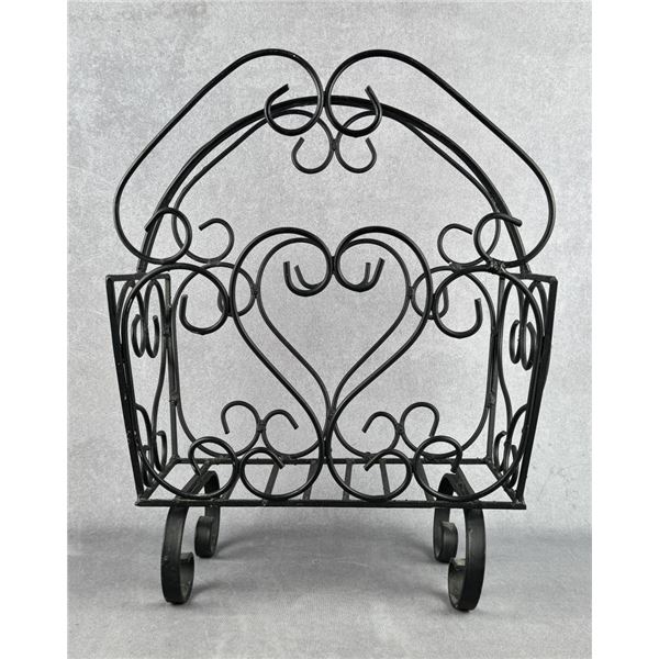 Mid Century Wrought Iron Magazine Stand