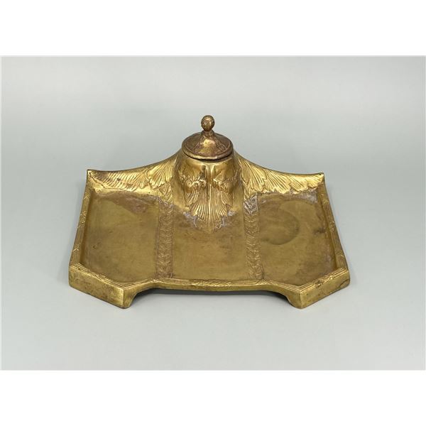 Art Nouveau Brass Ink Well