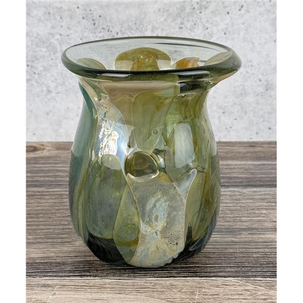 1972 Signed Art Glass Vase