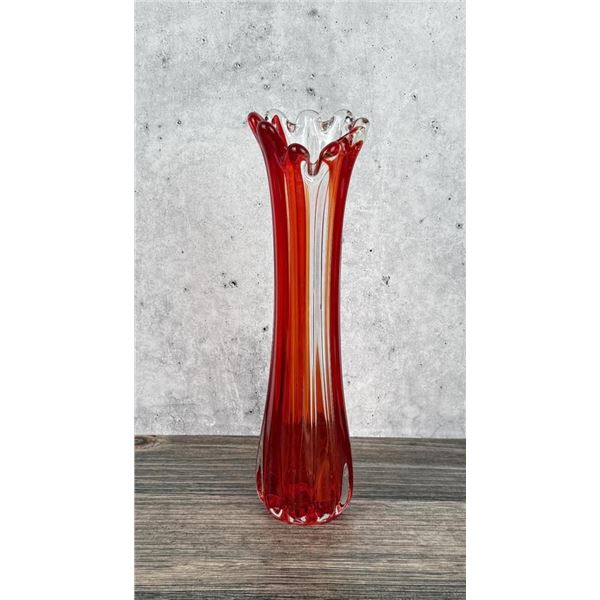 Mid Century Swung Glass Vase