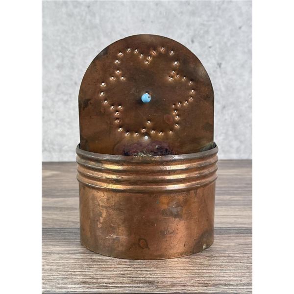 Holli-Ware Solid Copper Wall Pocket Match Safe