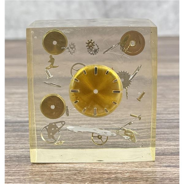 Watchmakers Lucite Mechanism Paperweight