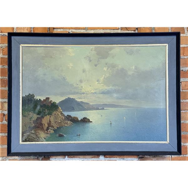 Ensel Salvi Bay of Naples Oil Painting