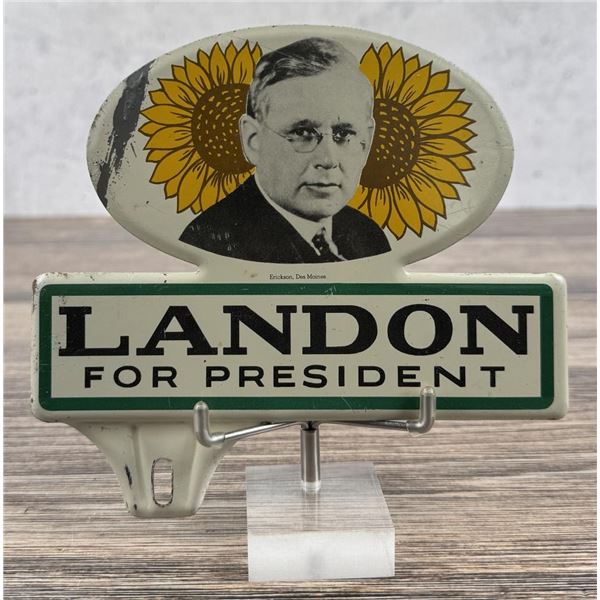 1936 Alf Landon for President License Plate Topper