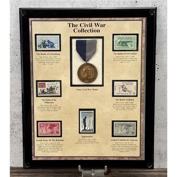 Army Civil War Campaign Medal and Stamps