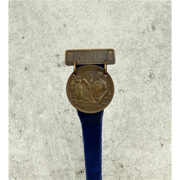 WWI WW1 Machine Gun War Worker Medal