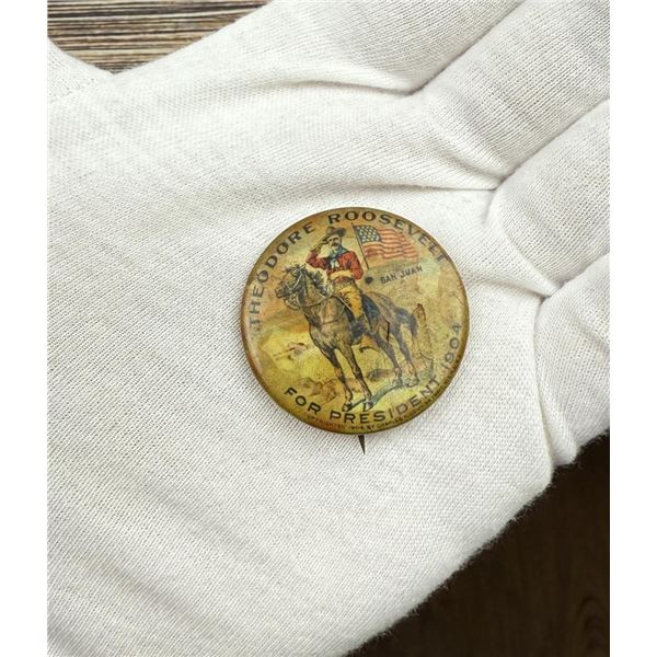 1904 Theodore Roosevelt For President Button