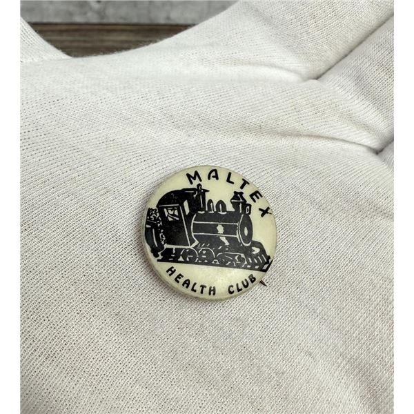 Maltex Health Club Celluloid Button