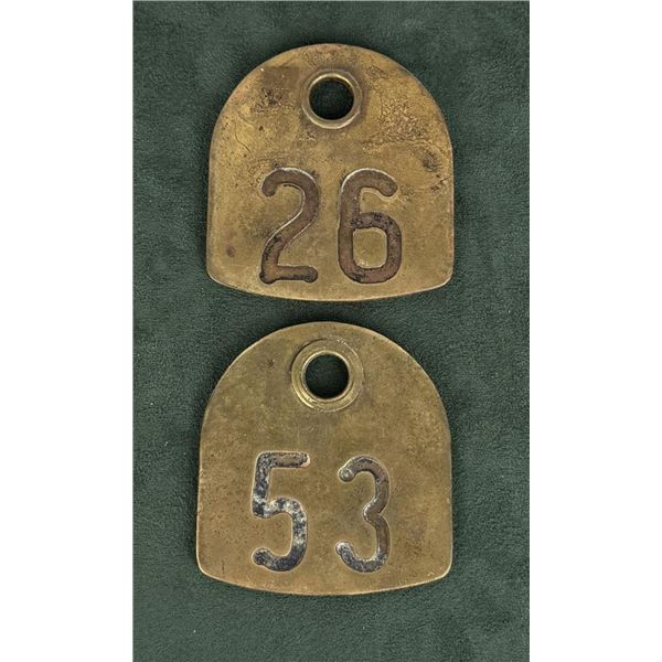 Franklin Serum Brass Cattle Cow Tags