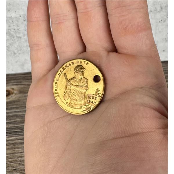 1948 Babe Ruth Cardinal Spellman Keychain