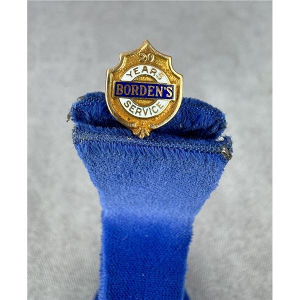 10k Gold 20 Years Borden's Milk Service Pin