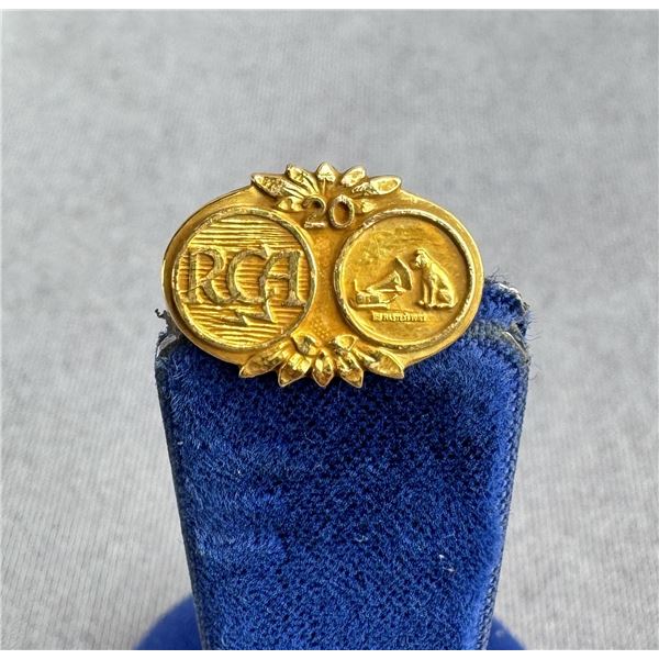 10k Gold RCA 20 Years Employee Service Pin