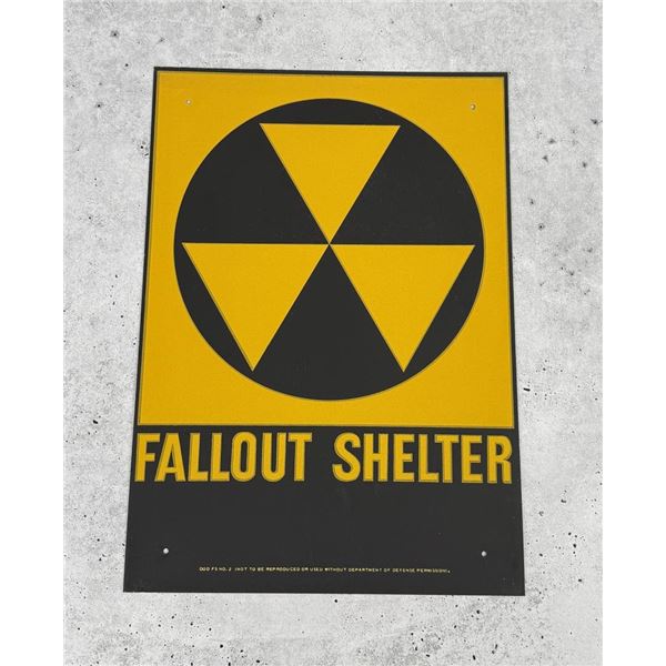 US Department of Defense Fallout Shelter Sign
