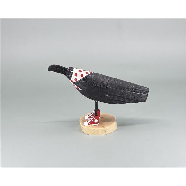 Chandler Begaye Navajo Folk Art Wood Carving Raven