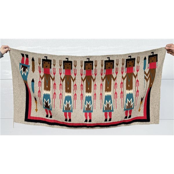 Navajo Indian Yei Yeibichai Dancer Rug