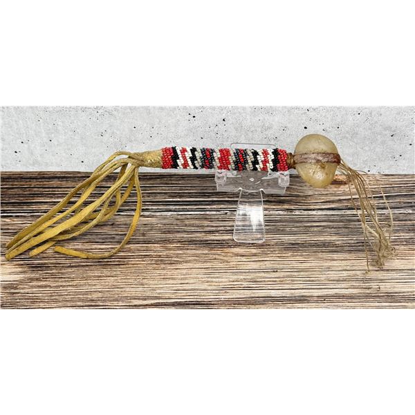 Native American Indian Beaded War Club